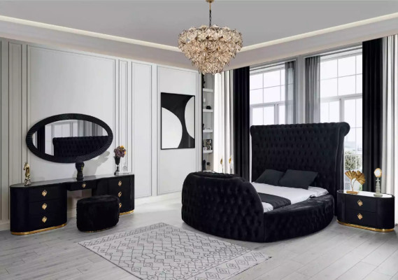 Ovaler Schminktisch Konsolentisch mit Hocker Schlafzimmer Tische Schminktische