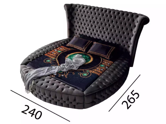 Bett Chesterfield Polsterbett Luxus Schlafzimmer Design Betten Textil Samt Neu