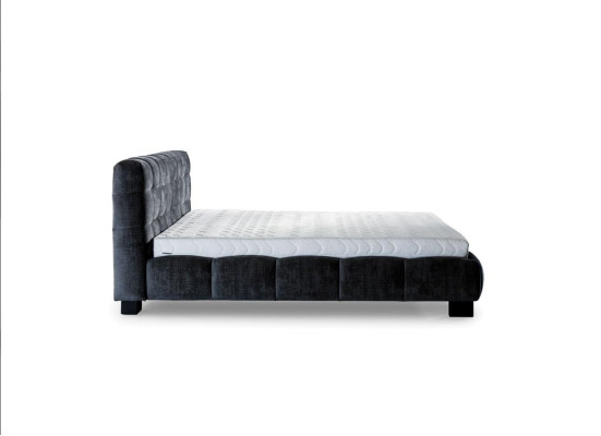 Schlafzimmer Set Blau Bett Holz 2x Nachttische Elegantes Stil Modern Neu 3tlg.