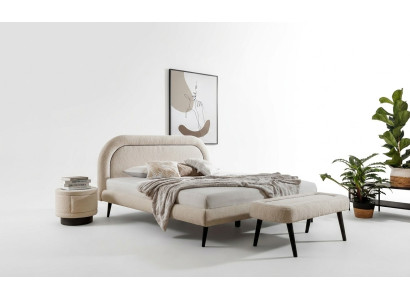 Schlafzimmer Set Weiß Bett Elegantes 2x Nachttische Luxus Hocker Modern .