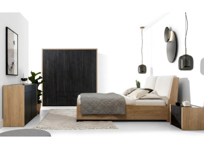 Kleiderschrank Schwarz Holz Schlafzimmer Design Modern Möbel Garderobenschrank