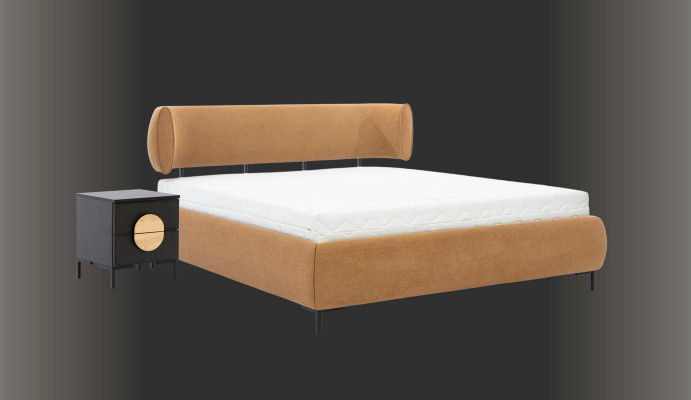 Bett Gelb Schön Design Modern Schlafzimmer Doppel Betten Elegantes Möbel