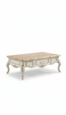 Couchtisch Weiß Tische Wohnzimmer Elegantes Klassische Design Möbel