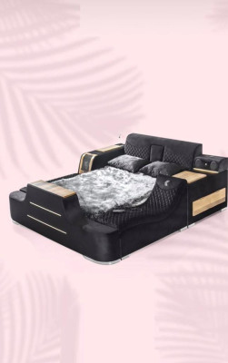 Bett mit tv Lift Fernseher Multifunktion Betten Doppelbett Schlafzimmer