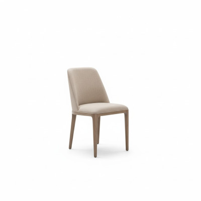 Luxus Design Polster Stuhl Stühle Sitz Esszimmer Holz Textil Sessel Echtholz