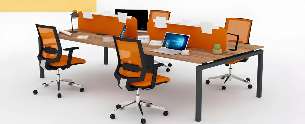 Büromöbel Arbeitstisch für 6 Personen Arbeitszimmer Möbel Holzmöbel