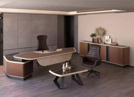 Arbeitszimmer Couchtisch Modernes Design Kaffetisch Braun Holzmöbel Neu