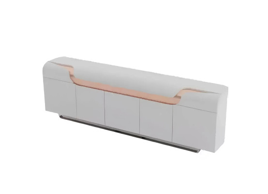 Ein luxuriöses Set für ein hochwertiges Büro im futuristischen Stil
