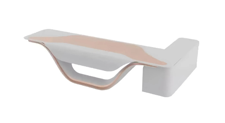 Ein luxuriöses Set für ein hochwertiges Büro im futuristischen Stil