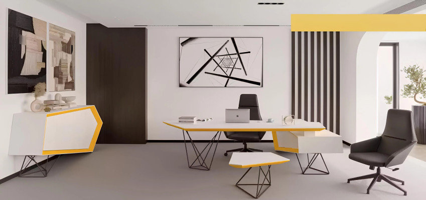Eckschreibtisch Arbeits Schreib Büro Tisch Luxus Designer Möbel Weiß