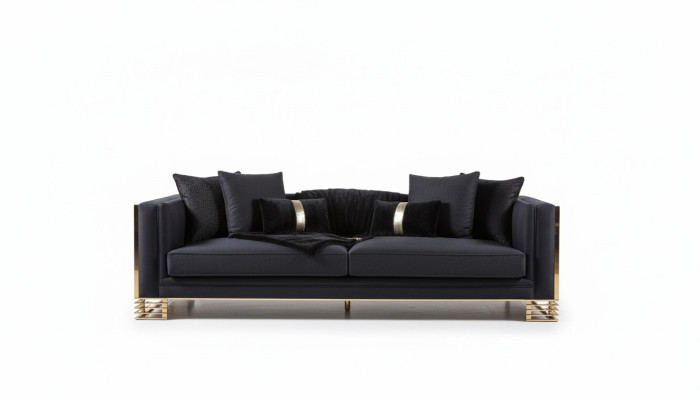 Sofagarnitur Sofa Luxus Sessel 3+1Sitzer Couchtisch Beistelltisch Set 4tlg