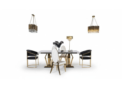 Esstisch 4x Stühle Esszimmer Set Essgruppe Modern Stuhl Tisch Tisch 5tlg