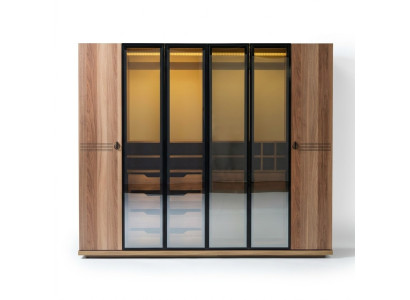 Durchsichtiger Kleiderschrank Möbel Luxus Design Einrichtung Schlafzimmer