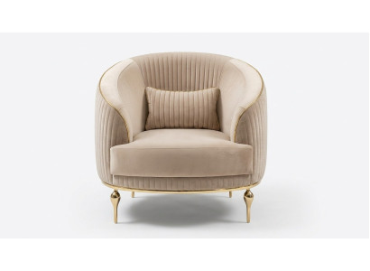 Wohnzimmer Sessel Polster Textil 1Sitzer Polster Sitz Einsitzer Luxus