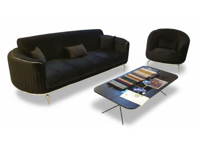 Sofagarnitur 3 1 Sitzer Set Design Polster  Couch Modern Luxus Neu
