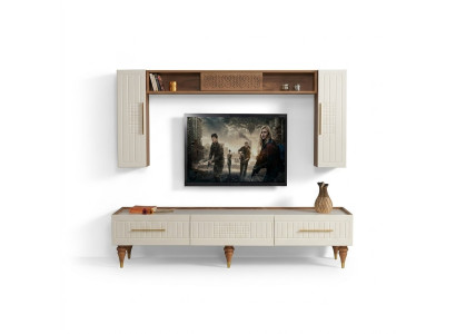 Wohnwand Wohnzimmer Moderner Stil luxuriöse Möbel Wohnwände Regal 3tlg