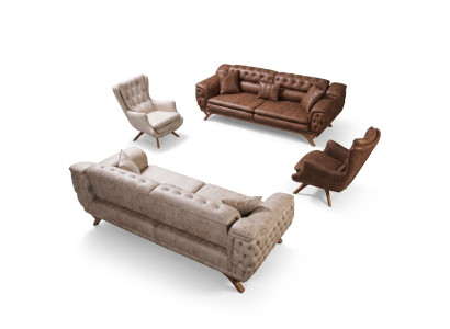 Sofagarnitur 3 3 1 1Sitzer Couch Polster Chesterfield Garnituren Sitzmöbel