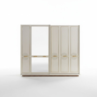 Schlafzimmer Kleiderschrank Luxus Holz Modern Design Möbel Weiß Neu
