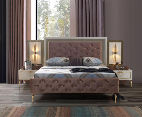 Schlafzimmer Nachttisch Modernes Design Möbel Holz Luxus neu weiß