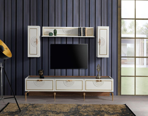 Esszimmer Set Garnitur Tisch 4x Stühle Anrichte 2x Spiegel Wohnwand 11tlg.