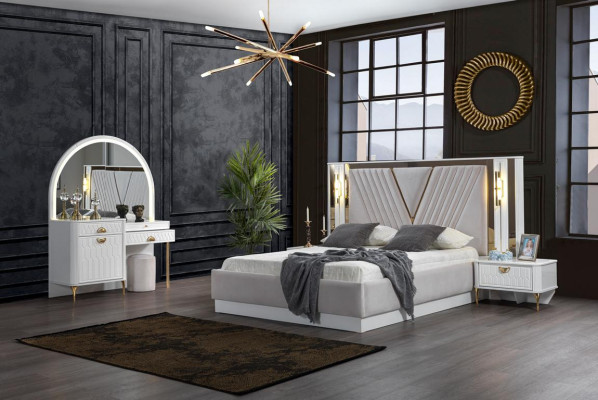 Modernes elegantes Schlafzimmermöbel-Set im luxuriösen Design und zeitgemäßem Stil