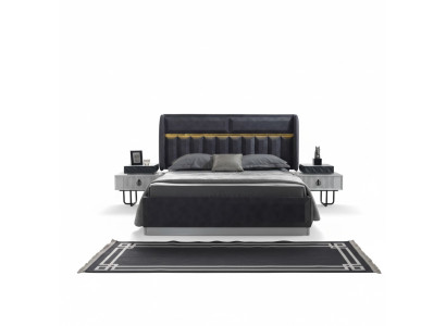 Bett Designer Polster Luxus Hotel Polster Betten Loft Hotel Stil Schlafzimmer