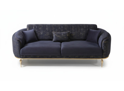 Wohnzimmer Sofa 3 Sitzer Blau Möbel Luxus Couchen xxl Möbel Couch Sofas
