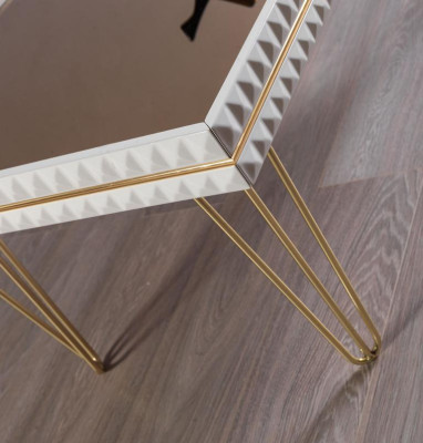 Wohnzimmer Couchtisch Tisch Design Möbel Luxus 111x64 Sofa weiß