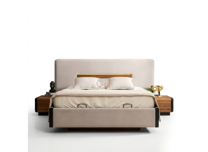 Bett Möbel Design Betten Doppelbett Luxus Schlafzimmer Textil Holz Neu
