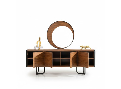 Luxus Sideboard Spiegel Holz Konsole Gruppe Schubladen Kommoden Konsolen