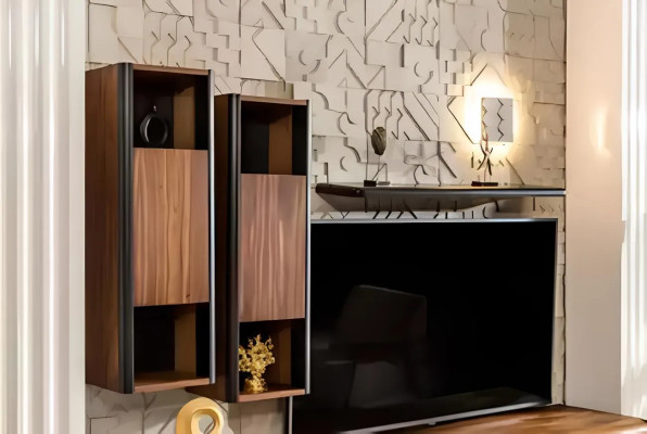 Wohnwand Schrank Regal Schränke Wohnwände Sideboard Couchtisch 5tlg.