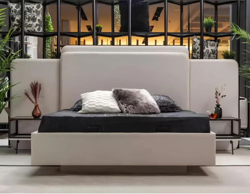 Schlafzimmer Bett 2x Nachttische Luxus Kommode Set Design Möbel 5tlg