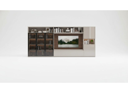 Große Wohnwand Glastüren Wohnzimmermöbel Moderne Wohnwände Möbel Schrank