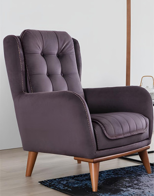 Sitzgarnitur 3 + 3 + 1 im modernen Stil mittelweiches Textil grau Neu