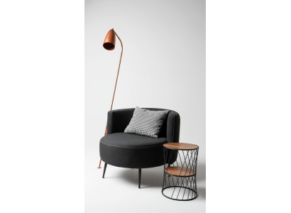 Schwarzer Moderner Sessel Wohnzimmersessel Fauteuil Clubsessel Neu