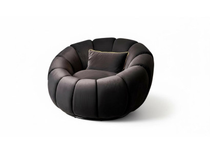 Sessel Farbe schwarz bequem mittelweich Luxuriös für Wohnzimmer Relax Club