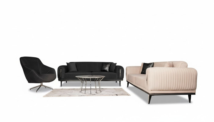 Sofa Couch 3+3 Sitz Sofagarnitur Couchen Polster Möbel Sofas Set Gruppe