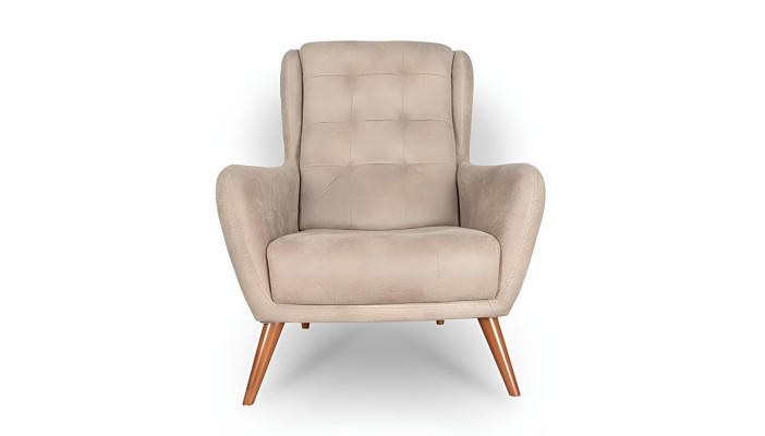 Chesterfield Sessel Club Sofa Einsitzer Couch Polster Möbel Beige Relax Neu