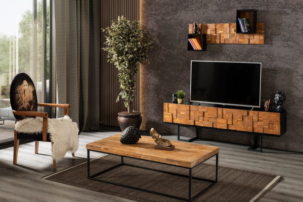 Modern Holz Kommode Sideboard Fernseher Ständer Schrank Möbel 180cm
