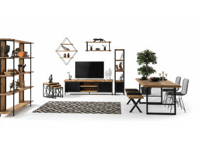 Esszimmer Garnitur Esstisch Regal Schrank rtv Wohnzimmer Set 5tlg.
