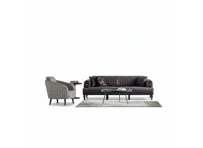 Stilvolle Sofagarnitur 3+1 Sitzer Elegante und Gemütliche Couch für Wohnräume