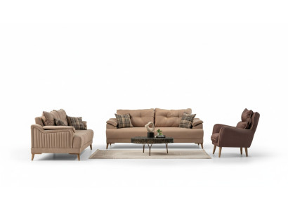 Komfortable Sofagarnitur 3+3+1 Gemütliche und Stilvolle Wohnzimmercouch