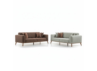Stilvolle 3+3 Sofagarnitur Komfortables Design Sofa Couch Wohnenzimmer