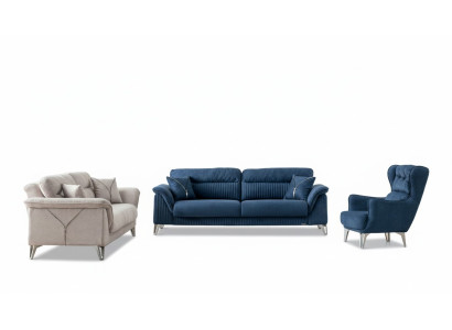 Gemütliche 3+3+1 Sofagarnitur Elegantes Design für stilvollen Wohnkomfort