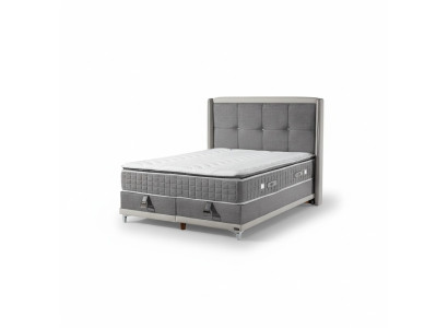 Luxuriöses Boxspringbett Stilvolles Kopfteil für höchsten Komfort und Eleganz
