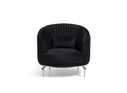 Sessel Wohnzimmer Luxus Möbel Modern Designe Schwarz Einsitzer Relax Club