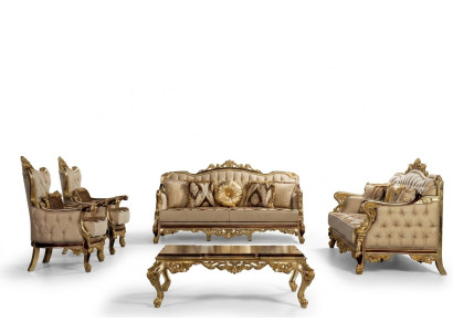 Classic Sofa Set Couchtisch Sessel Couch 5pc Chesterfield Möbel