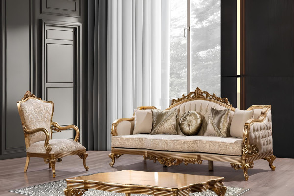Klassische Designer Couch Club Möbel Couchen 3+1 Sitzer Sofagarnitur
