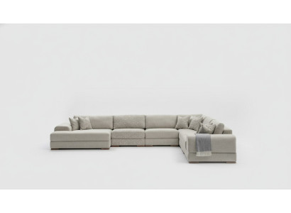 Ecksofa U-Form Wohnzimmer Couch Sofa Design Moderne Möbel 150x425x320