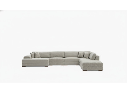 Ecksofa Wohnlandschaft Stoff Big Sofa Couch U Form Polstersofa 150x425x290